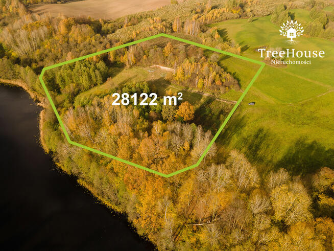 Przepiękna działka siedliskowa z linią brzegową