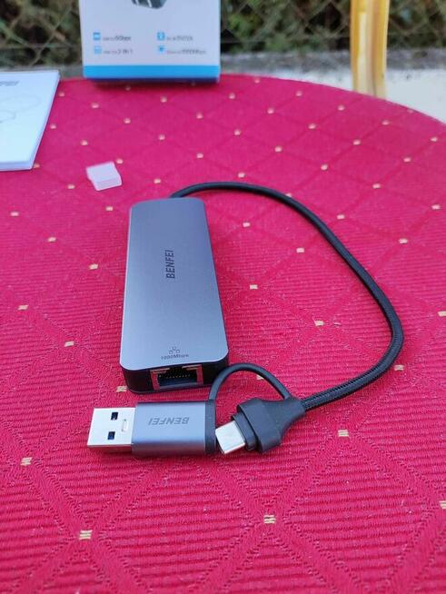 Hub Adapter Stacja dokująca USB-C USB3.0 Ethernet RJ45 BENFEI