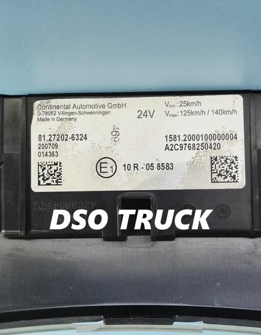 81.27202-6324 LICZNIK ZEGAR MAN Continental D-78053 TGX TGS