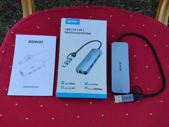 Hub Adapter Stacja dokująca USB-C USB3.0 Ethernet RJ45 BENFEI