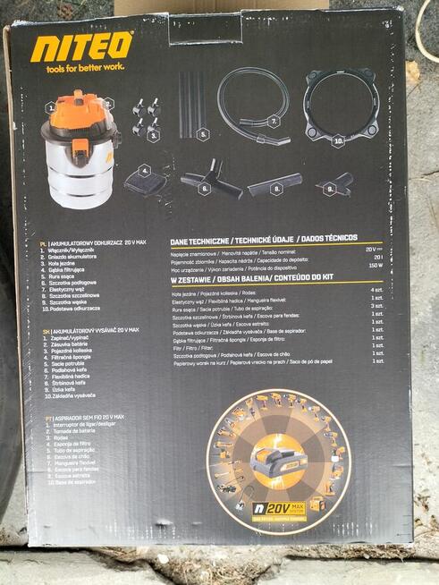 Akumulatorowy odkurzacz warstatowy z serii 20V MAX