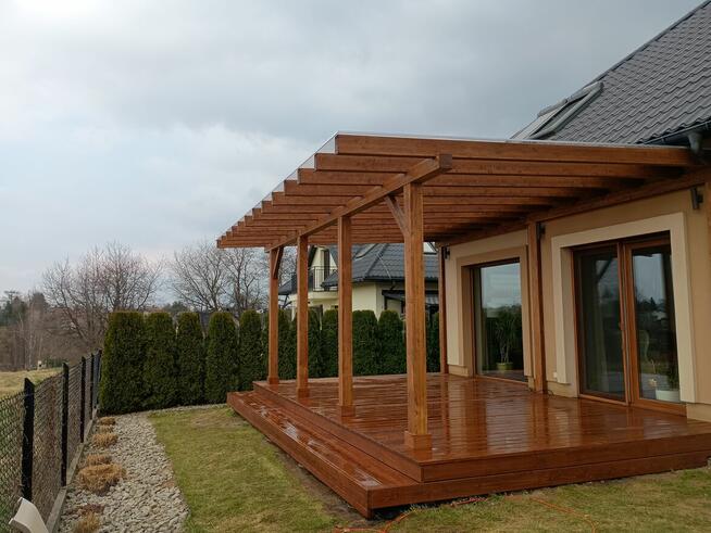 Taras drewniany, zadaszenie tarasu, altana, pergola Rzeszów