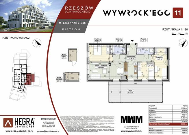 Wiosenna promocja! Apartament 84,3 m2|taras 38,97