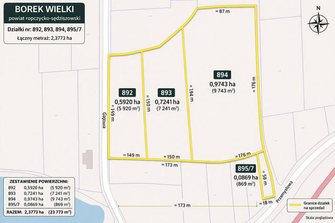 Działka inwestycyjna przy A4, Sędziszów Małopolski