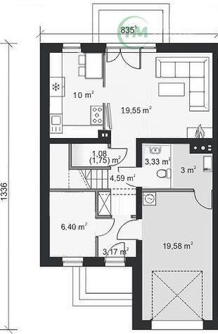 Dom 123 m2 w zabudowie bliźniaczej.