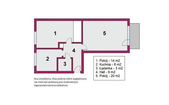 Słoneczne mieszkanie w bloku z cegły
