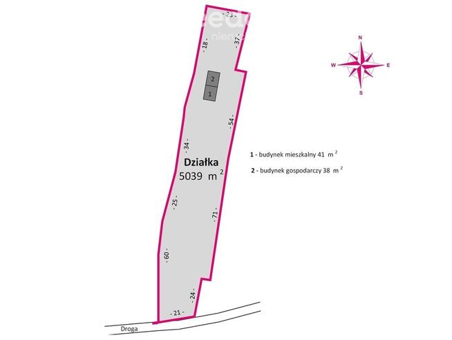 Działka inwestycyjna 5093 m² Łęki Dukielskie