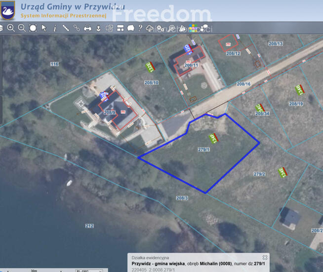 Działka budowlana przy linii brzegowej jeziora !