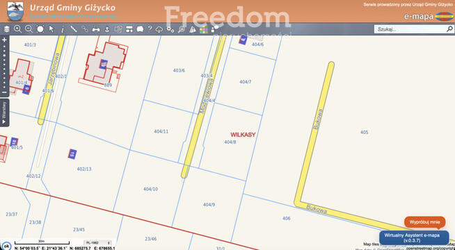 Wilkasy | działka budowlana 1056 m²