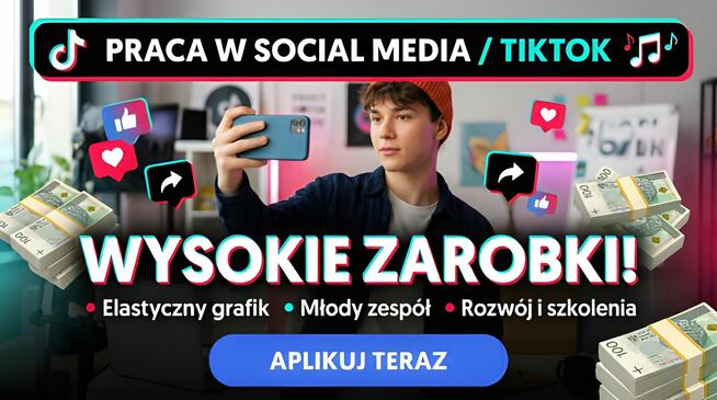 Szukamy osób do TikToka | Bez doświadczenia | Od zaraz
