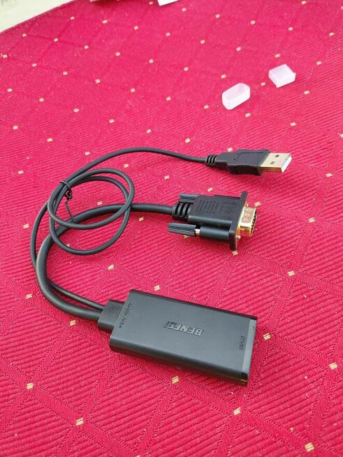 Kabel Przejściówka Przewód VGA HDMI Adapter konwerter PC