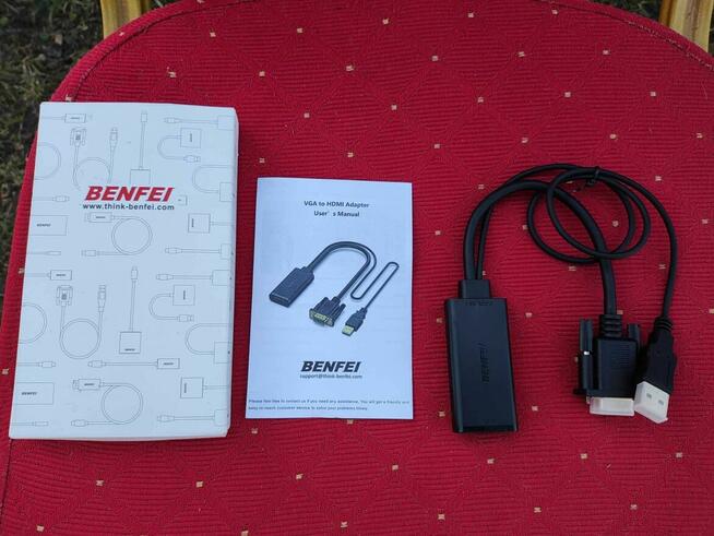 Kabel Przejściówka Przewód VGA HDMI Adapter konwerter PC