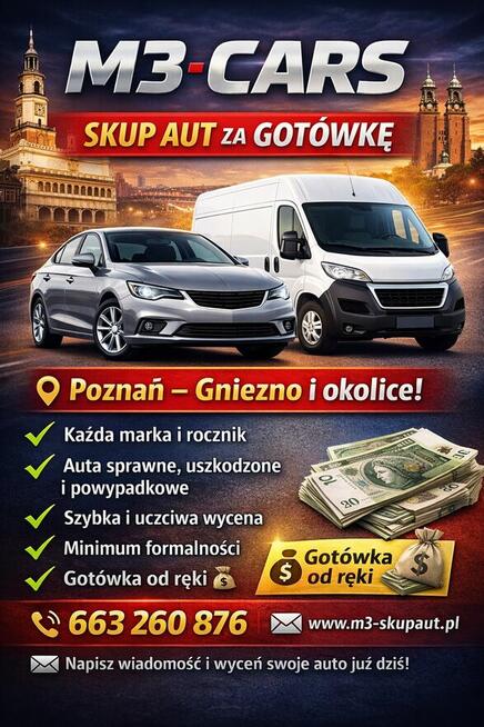 Skup aut Poznań i okolice | Szybka wycena | Gotówka od ręki
