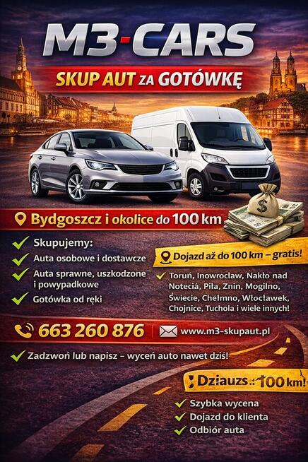 Skup aut Bydgoszcz i okolice | Szybka wycena | Gotówka od rę