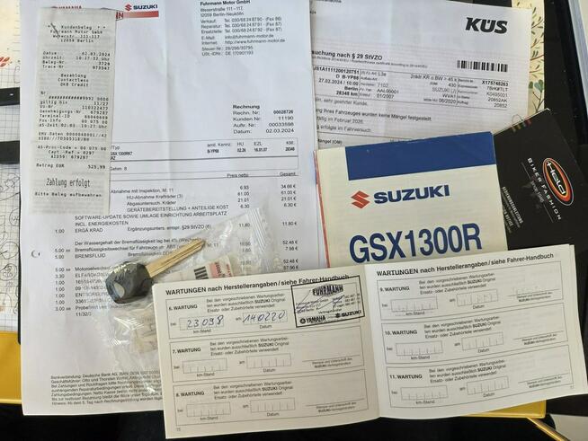 Suzuki Hayabusa GSX 1300 R 2007 Raty Transport Mega Zadbany Książka Serwis ASO