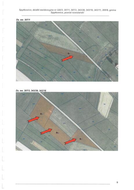 Działki w miejscowości Spytkowice