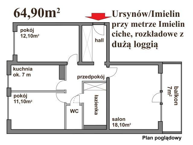 Mieszkanie Warszawa Ursynów, Imielin, Dereniowa
