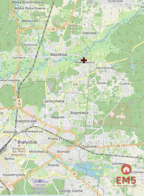 Działka inwestycyjna Nowodworce gm. Wasilków,