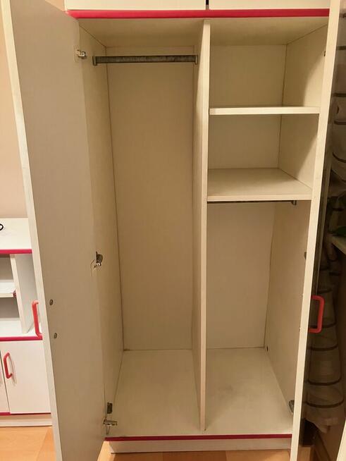 Komplet mebli dla dziecka szafa łóżko regał biurko