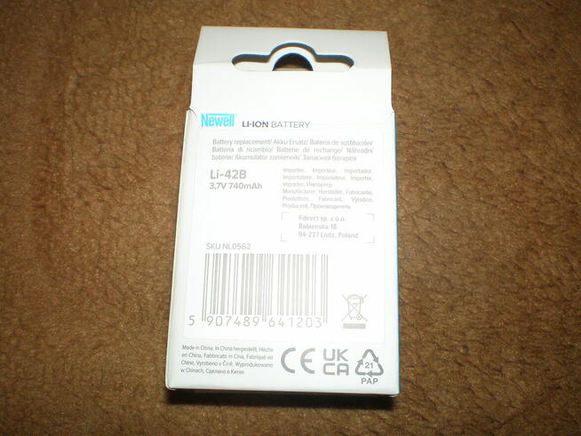 Nowy akumulator Newell Li-42B sprzedam