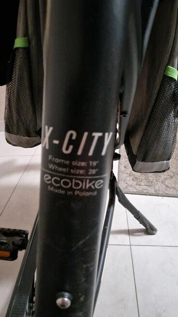 Polski Rower Elektryczny ECOBIKE X-CITY BLACK , JAK NOWY