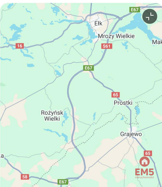 Działka inwestycyjna Rożyńsk Wielki gm. Prostki,