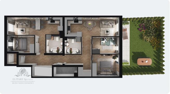 Willowe Mieszkanie 96,60m2, 5 pokoji, ogród/ Jagodno, Brochów