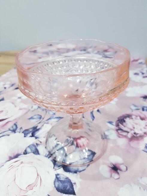 Szklana cukiernica, bombonierka z prl-u HSG Ząbkowice