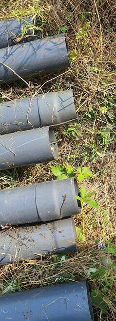 Rury stalowe spustowe grafit 90 ok 20 mb + obejmy