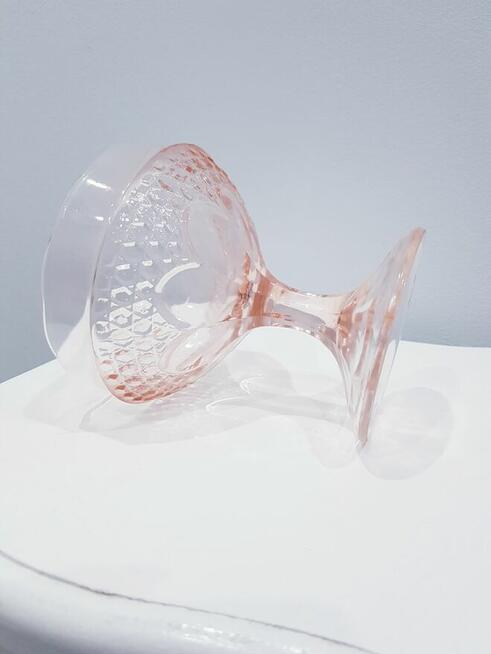 Szklana cukiernica, bombonierka z prl-u HSG Ząbkowice