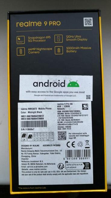 Realme 9 Pro 5G 8/128GB 120Hz