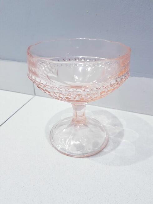 Szklana cukiernica, bombonierka z prl-u HSG Ząbkowice