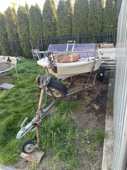 Łódź wędkarska +Przyczepa podlodziowa +Silnik Johnson 15 Km