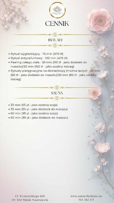 Masaże, Sauna, zajęcia ruchowe, kosmetyczka, Vouchery,