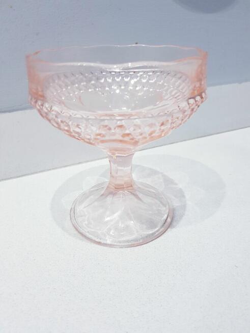 Szklana cukiernica, bombonierka z prl-u HSG Ząbkowice