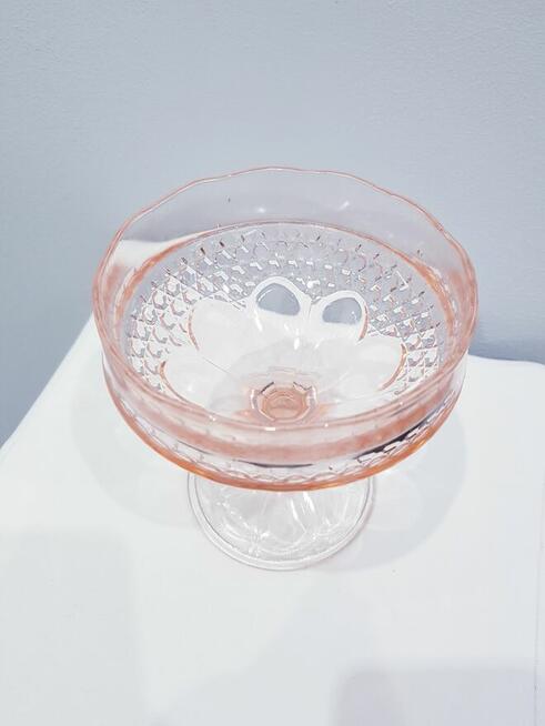 Szklana cukiernica, bombonierka z prl-u HSG Ząbkowice