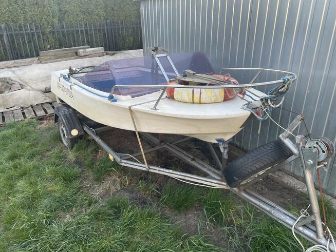 Łódź wędkarska +Przyczepa podlodziowa +Silnik Johnson 15 Km