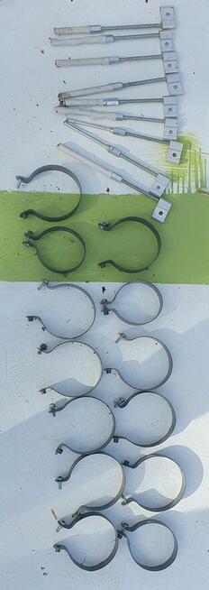 Rury stalowe spustowe grafit 90 ok 20 mb + obejmy