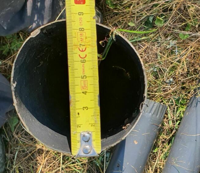 Rury stalowe spustowe grafit 90 ok 20 mb + obejmy