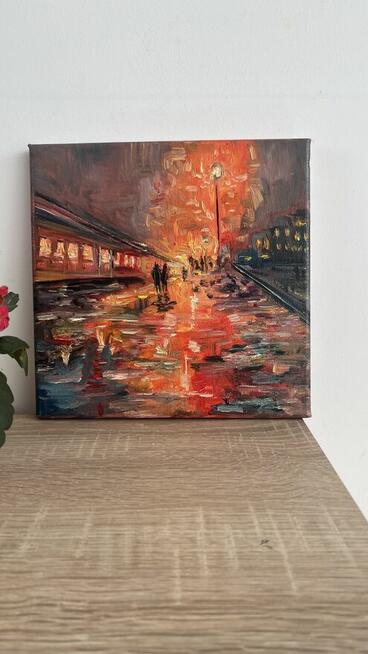 Obrazki olejne-20x20cm- dekoracje ścian.