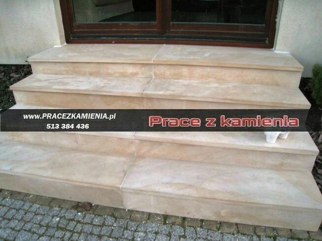 Schody z granitu, taras z piaskowca, usługi kamieniarskie