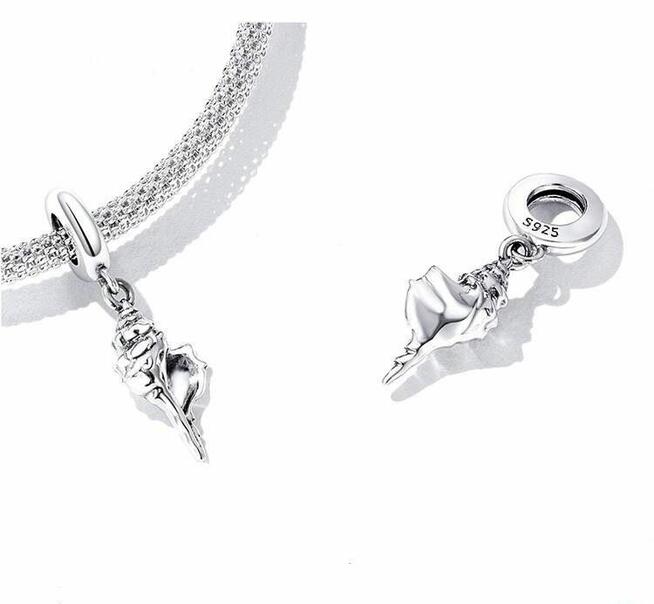Charm bransoletka Pandora Moments zawieszka muszla srebrna