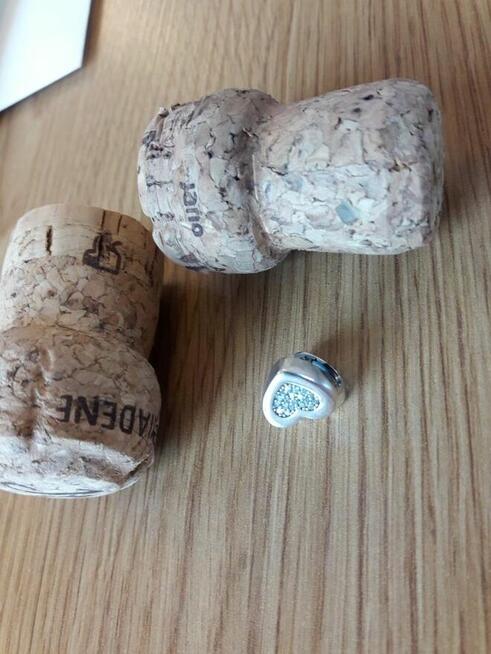 Pandora Charm Moments koral serce love miłość klips cyrkoni