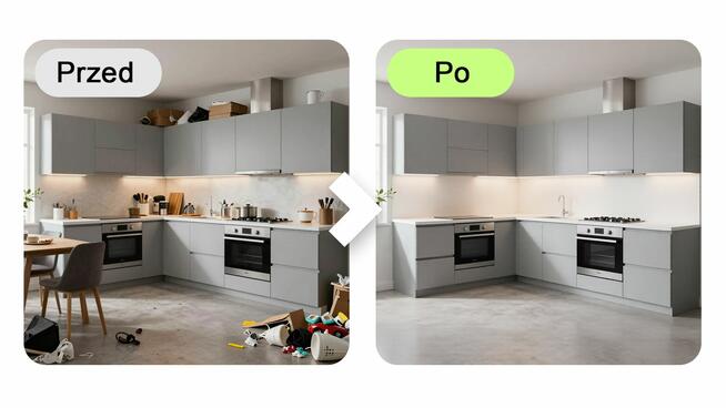 Profesjonalna edycja zdjęć wnętrz - usuń meble i przedmioty!