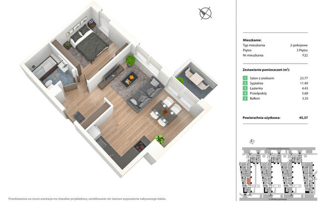 Piękne mieszkanie z balkonem w zielonej i spokojnej okolicy