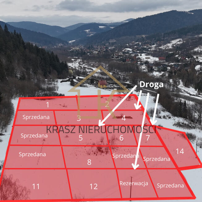 Widokowe działki budowlane w Kamienicy