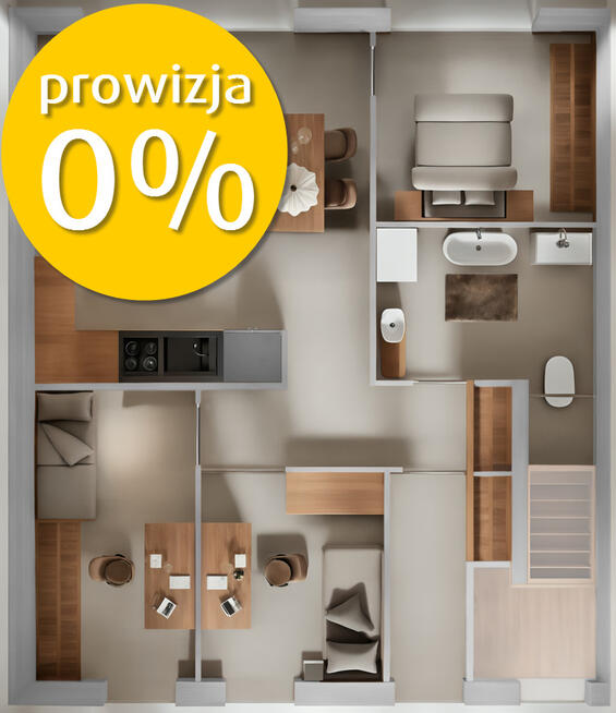 Nowe 81 m2 -4 pokoje z tarasem 18m2 | Młynowo