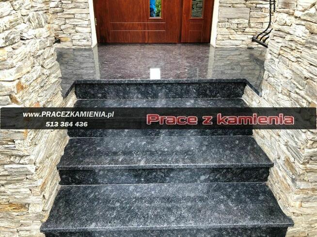 Schody z granitu, taras z piaskowca, usługi kamieniarskie
