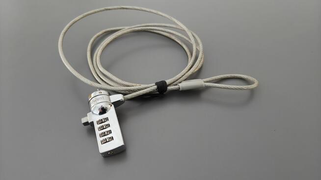 Stalowa Linka zabezpieczająca zamek szyfrowy 1,5m Kensington