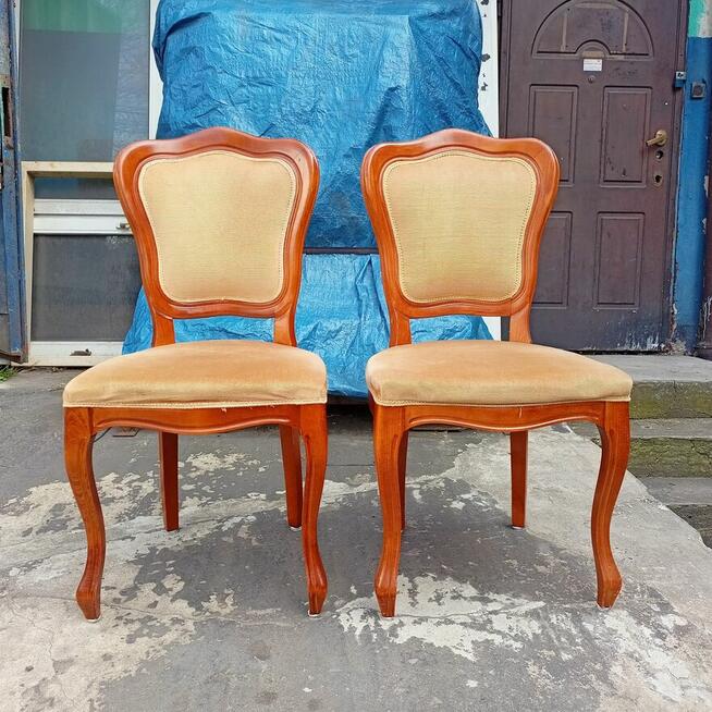 Krzesła Drewniane Medalion, Meble z Duszą, Krzesła 2 szt.